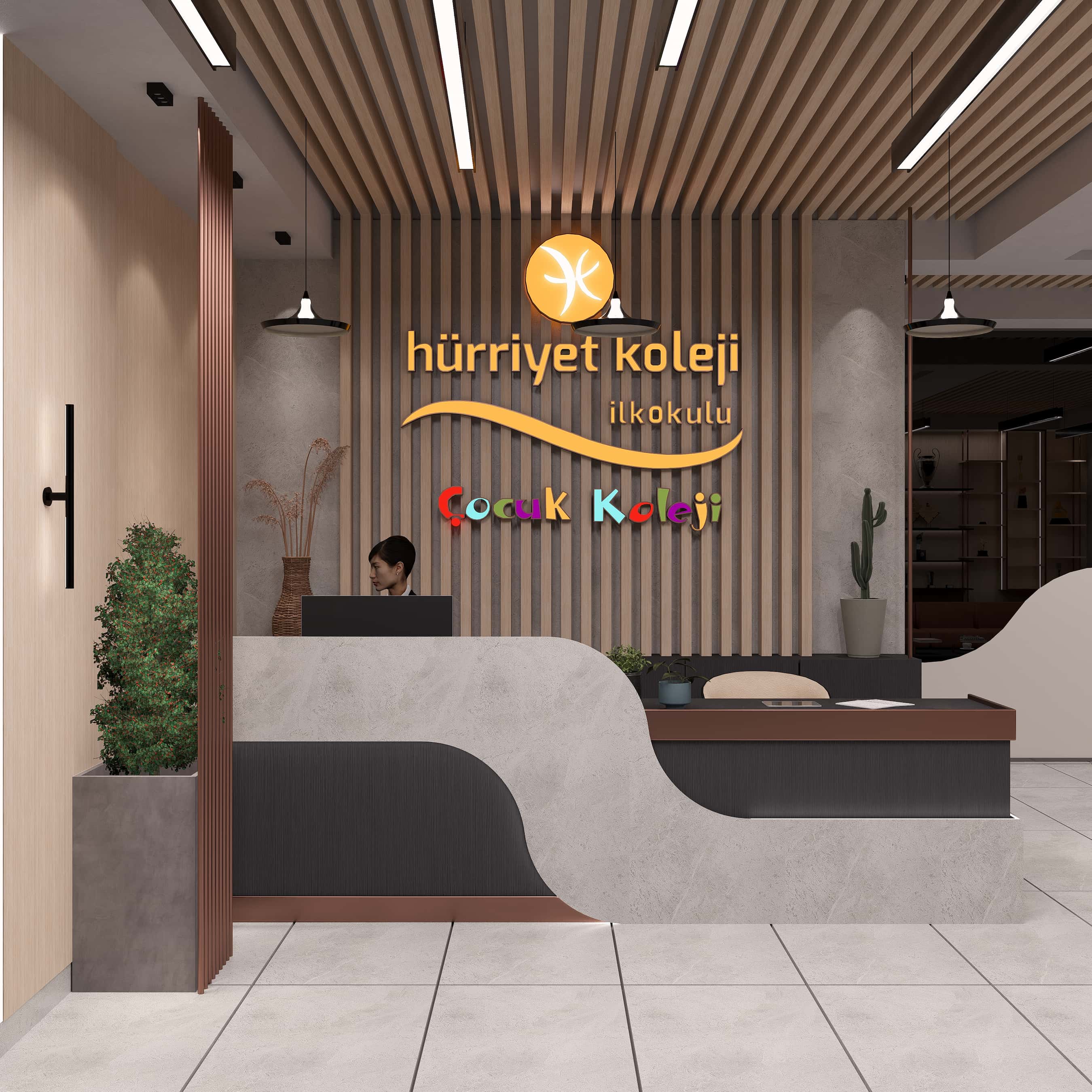 HÜRRİYET KOLEJİ LOBİ & İDARİ BİRİM TASARIMI – görünüş 6